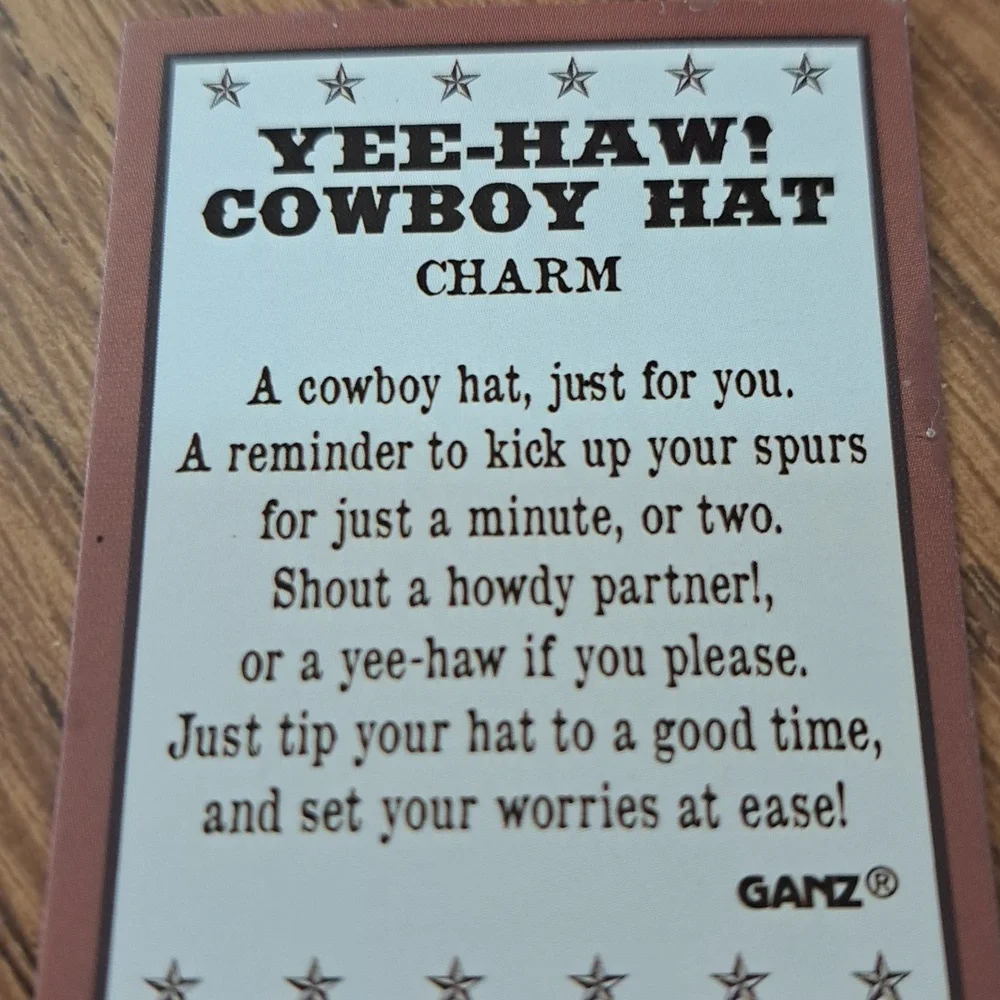 GANZ Silver Cowboy Hat Charm/ BUNDLE ONLY 2 OR MORE ITEMS - Picture 3 of 3